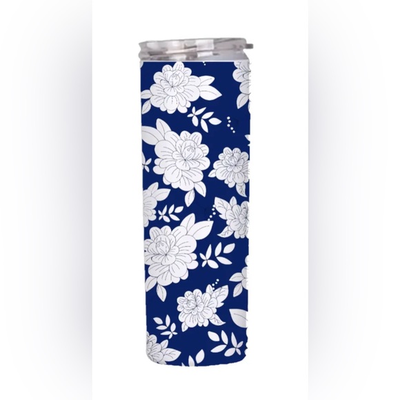 Retro decor pattern Semi handmade 20oz stainless straight bottle gift - Picture 1 of 2
